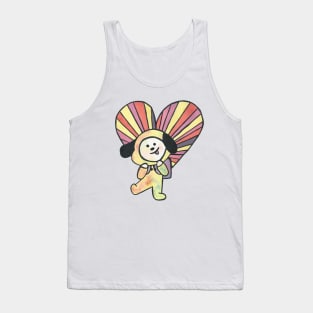 Chimmy With Heart Parachute Inspired Kawaii Street Art Graffiti Tank Top